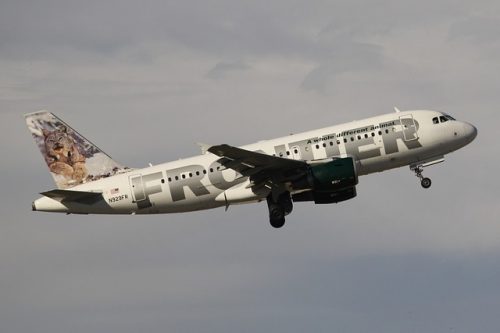 Aerolínea que admite cobayas Frontier airlines