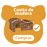 Producto casita de madera para cobayas