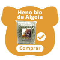 Producto heno bio de Algoia de segundo corte para cobayas