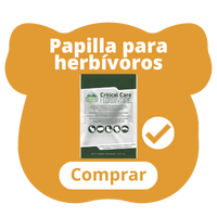 Producto papilla para herbívoros como cobayas